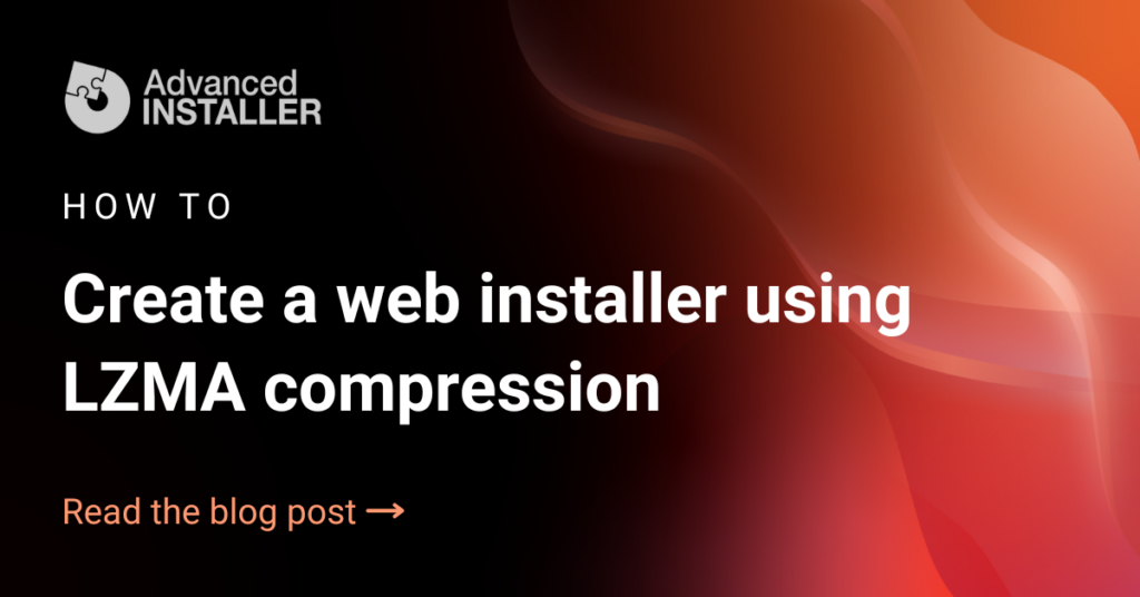 create web installer with lzma compression